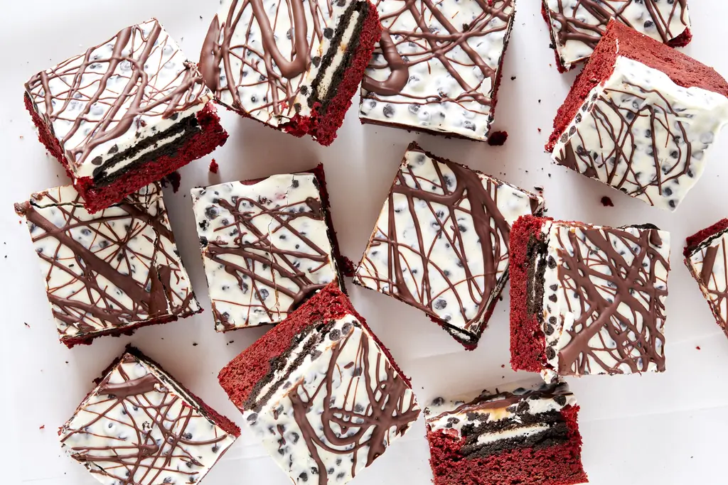 Best Red Velvet Cookies & Кремовые батончики Рецепт батончика - Как приготовить печенье Red Velvet & Кремовые батончики