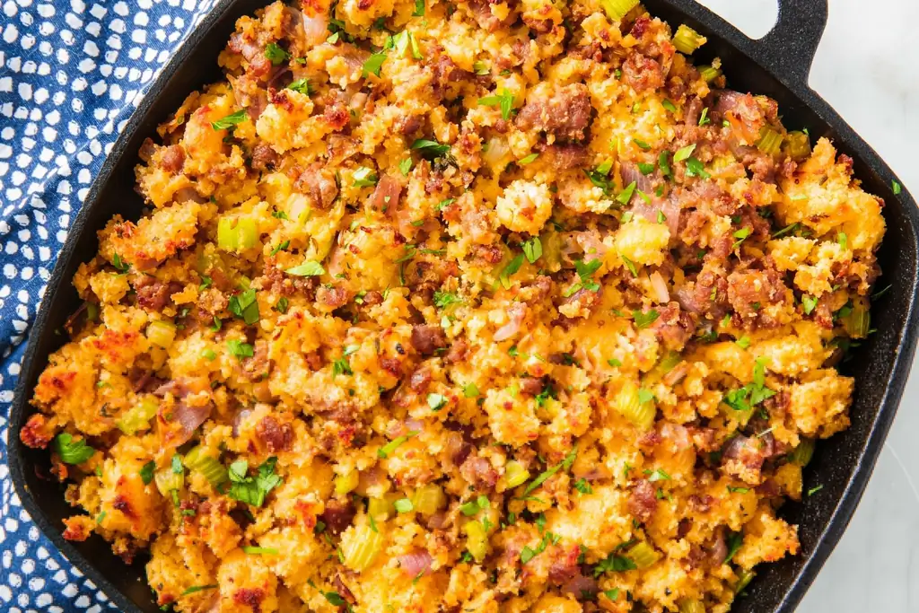 Лучший рецепт заправки для кукурузного хлеба - Как сделать заправку для кукурузного хлеба
