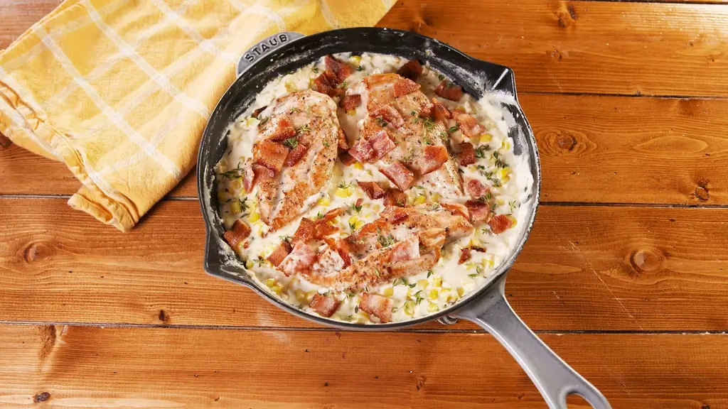 Лучший рецепт курицы с чесночным кремом из кукурузы - Как приготовить курицу из кукурузы со сливками и чесноком