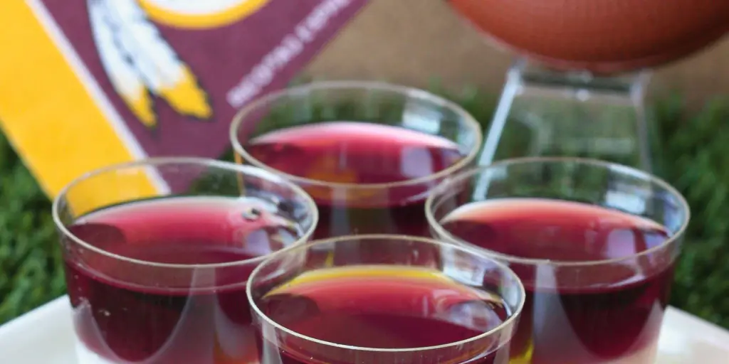 Лучший рецепт леденцов Washington Redskins Jell-O Shots - Как приготовить леденцы Washington Redskins Jell-O Shots