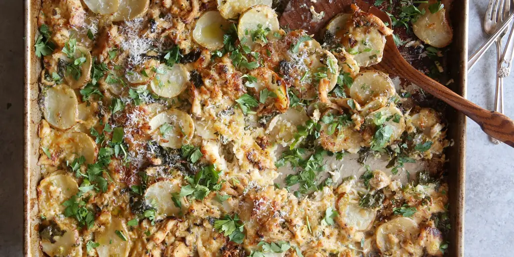 Лучший рецепт гратена из курицы, капусты и картофеля на сковороде