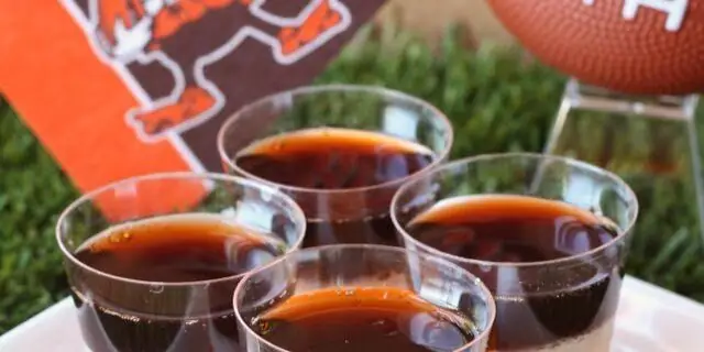 Лучший рецепт шотов Cleveland Browns Jell-O Shots - Как приготовить шоты Cleveland Browns Jell-O