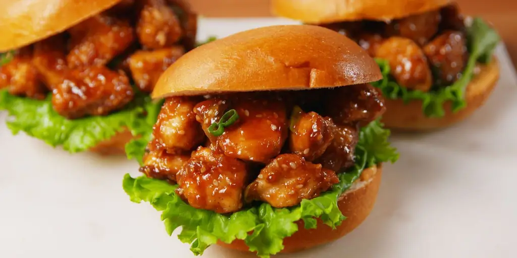 Лучший рецепт сэндвича с курицей General Tso - Как приготовить сэндвич с курицей General Tso