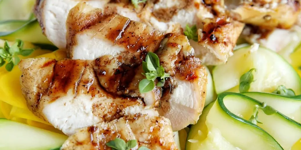 Лучший рецепт жареной курицы с цукини и бальзамическим соусом
