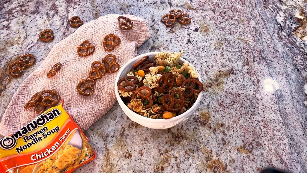 Лучший рецепт смеси для закусок из рамена - Как приготовить смесь для закусок из рамэн