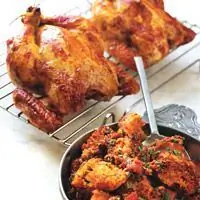 Жареные куры по-корнишски с начинкой из панцанеллы - Рецепты начинки для куриного хлеба - Рецепты заправки для куриного хлеба