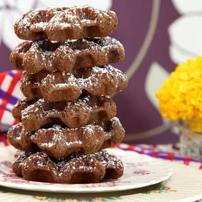 Рецепт вафельного печенья с какао и перцем