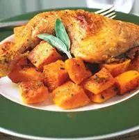 Жареный цыпленок с мускатной тыквой - Итальянские Рецепты - Рецепты с Курицей и Овощами
