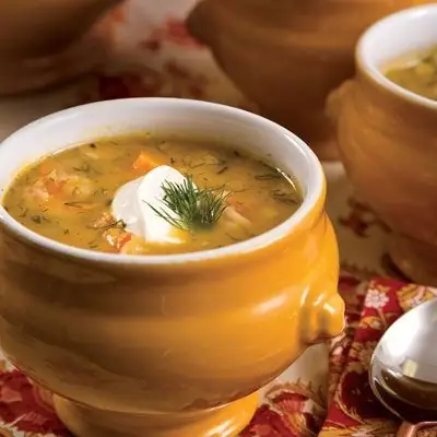 Похлебка из сладкого картофеля, кукурузы и креветок - Рецепты супов