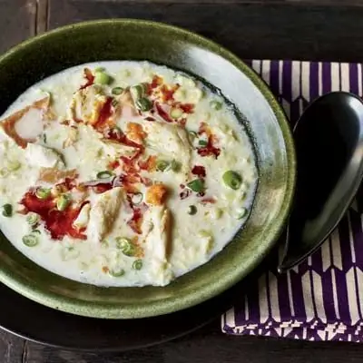 Бархатный кукурузный суп с крабом и ветчиной