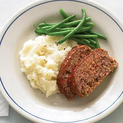 Рецепт картофельного пюре с мясным рулетом и пахтой