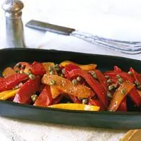 Жареный перец с соусом из каперсов - Рецепты из овощей