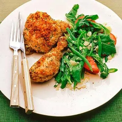 Рецепт запеченной хрустящей курицы с пармезаном романо