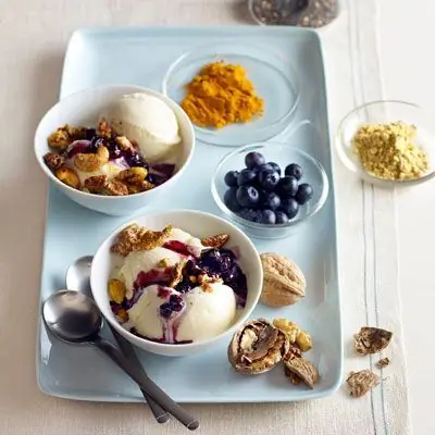 Пломбир из замороженного йогурта с пряными орехами Рецепт