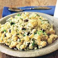 Салат из риса басмати с цветной капустой и картофелем - Индийские рецепты - Рецепты из риса и овощей