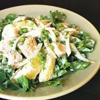 Салат из лосося, фенхеля и картофеля со сметанной заправкой - Рыбные рецепты