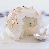 Рецепт запеченной Аляски с мятой и лаймом
