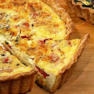 Киш с кукурузой и помидорами Рецепт