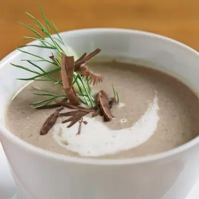 Грибной суп с гренками