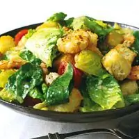 Салат Цезарь с Креветками - Рецепты салатов из морепродуктов