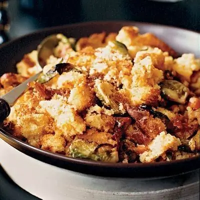 Заправка для кукурузного хлеба с брюссельской капустой Рецепт