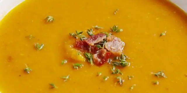 Лучший рецепт супа с беконом и мускатной тыквой - Как приготовить суп с беконом и мускатной тыквой