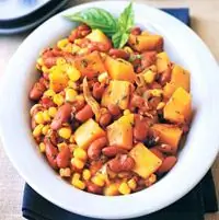 Рагу из тыквы, фасоли и кукурузы - Рецепты овощного рагу - Рецепты тыквы с орехами