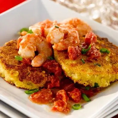 Креветки анчо на копченых кукурузных лепешках Гауда - Рецепты кукурузных лепешек