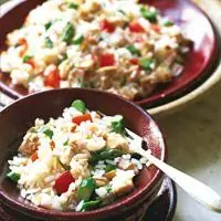Салат из риса с курицей и спаржей - Итальянские Рецепты