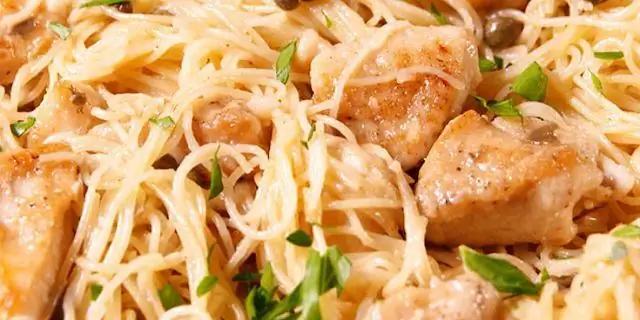 Лучший рецепт пасты Пикката с курицей