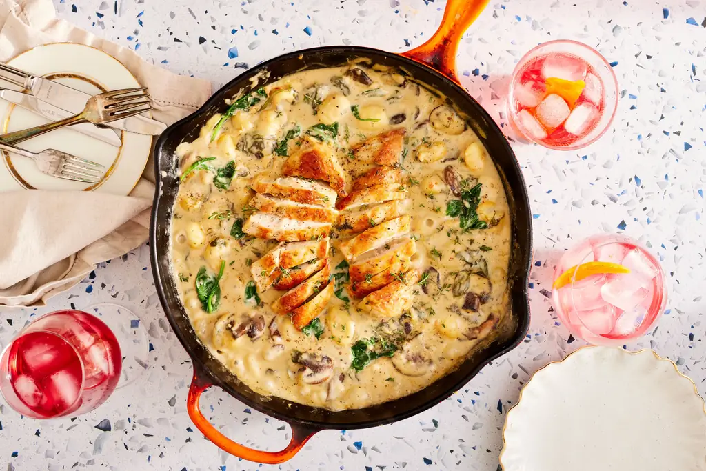 Лучшая курица на одной сковороде & Рецепт ньокки - Как приготовить цыпленка на одной сковороде & Ньокки