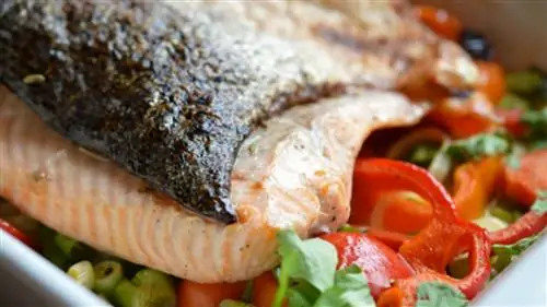 Очень хрустящий лосось