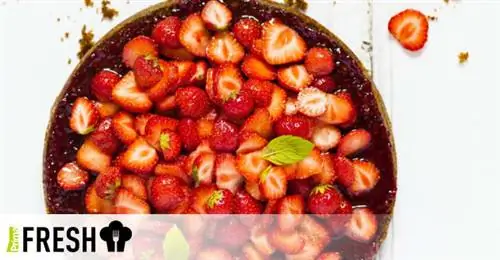 Миндальный флорентий с клубникой