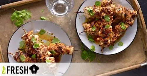 Куриные шашлычки с пивом и медом