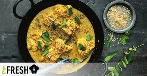 Карри из кокосового лосося с тамариндом и семенами горчицы