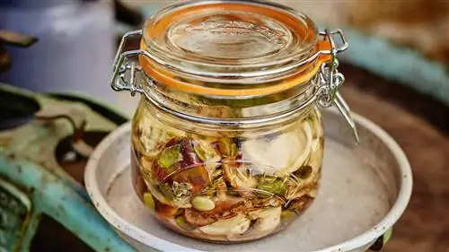 Маринованные грибы в масле