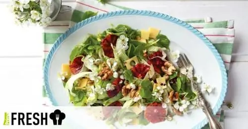 Салат из лайма с сыром и апельсином