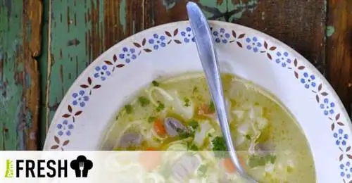 Калдунский суп с гусиными субпродуктами и цветной капустой