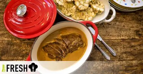 Вырезка из очищенной говяжьей лопатки со сливочным соусом по рецепту от Бабушкиного огорода