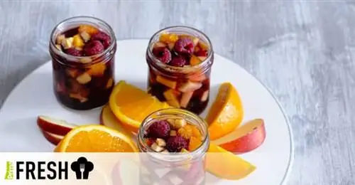 Сангрия – желейные фигурки с фруктами