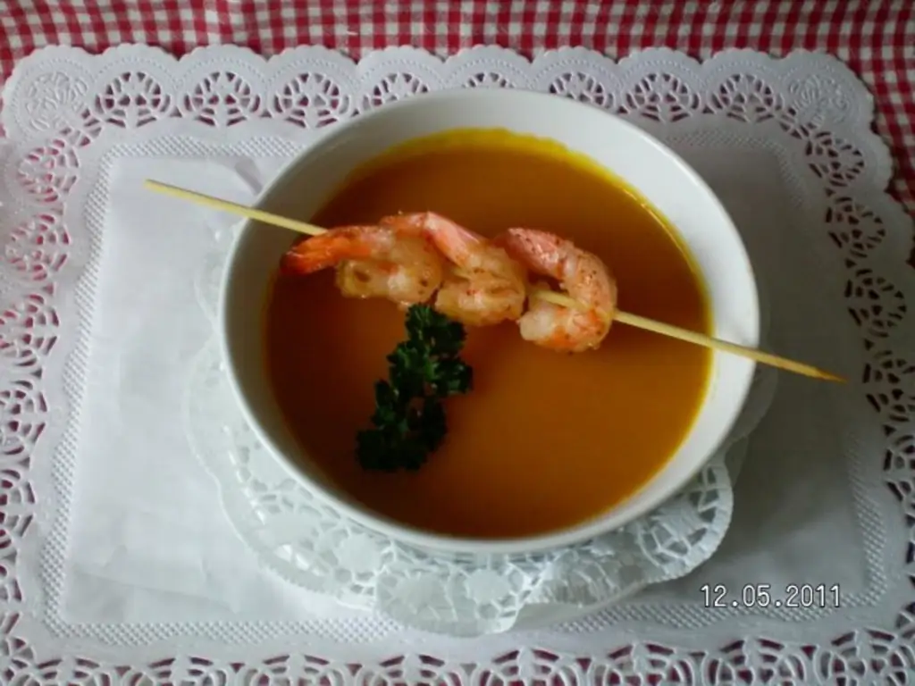 Тыквенный суп с карри и кокосовым молоком