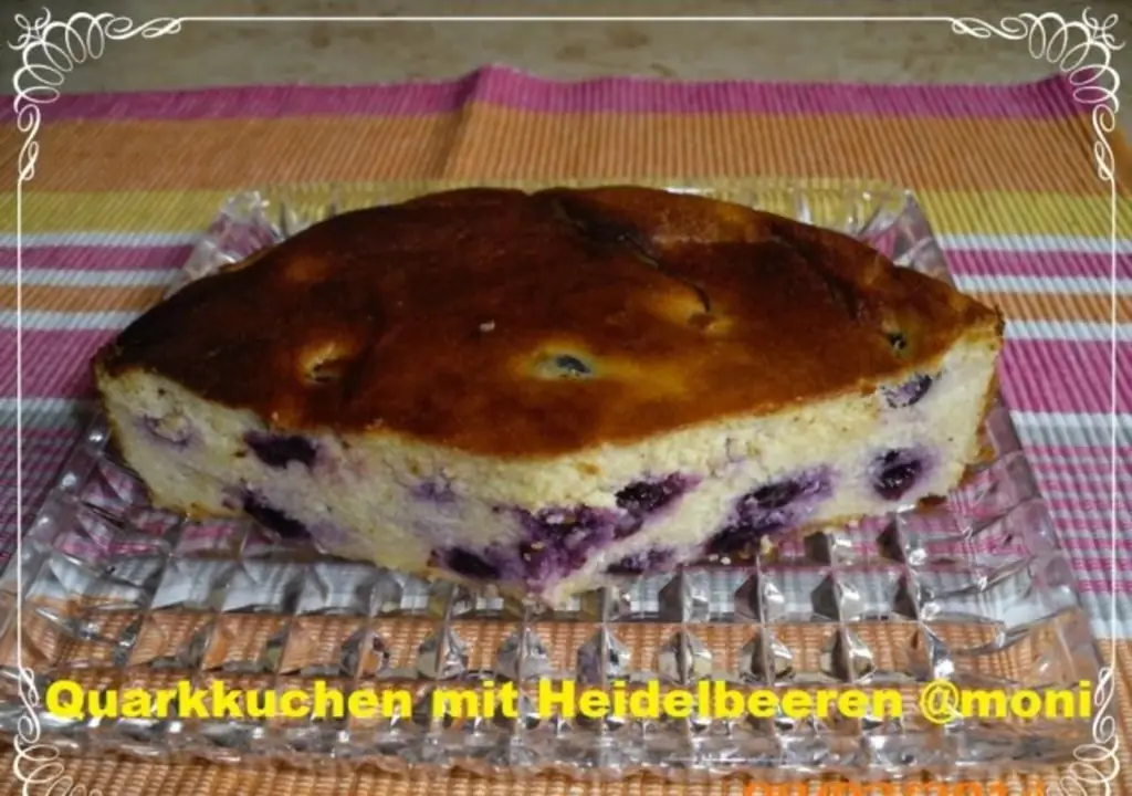 Творожный пирог с черникой