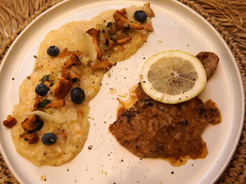 Scaloppine al Limone с лисичками
