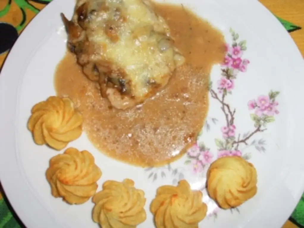 Минутные стейки с грибами