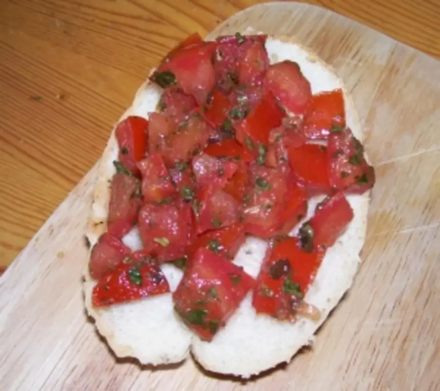 Bruschetta вкусная брускетта/ томатный хлеб