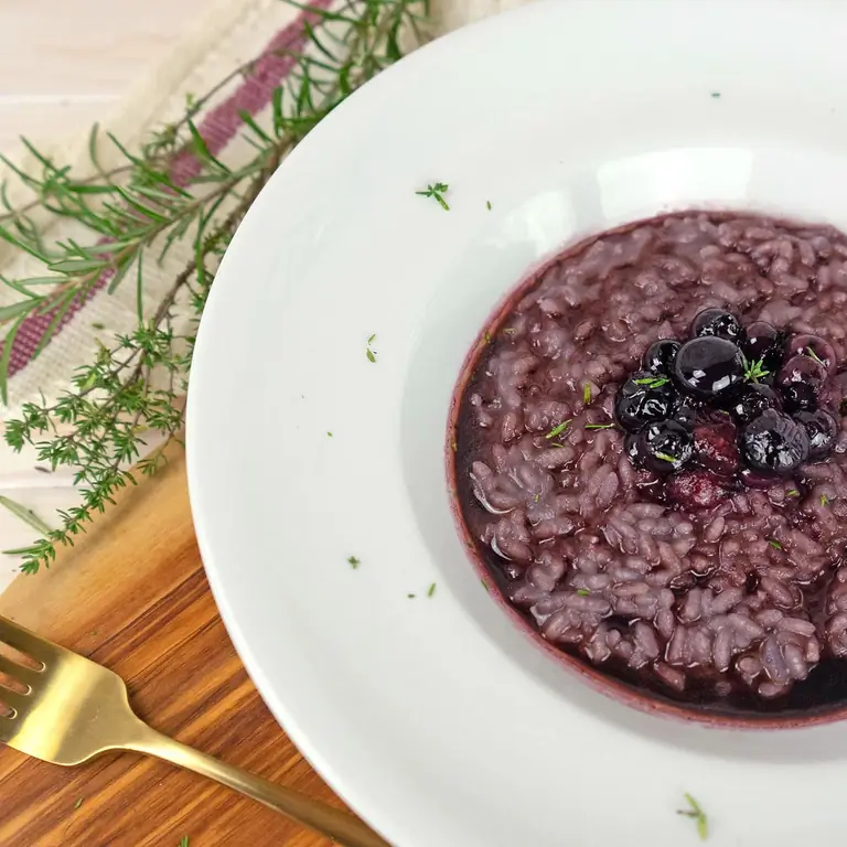 Черничное ризотто