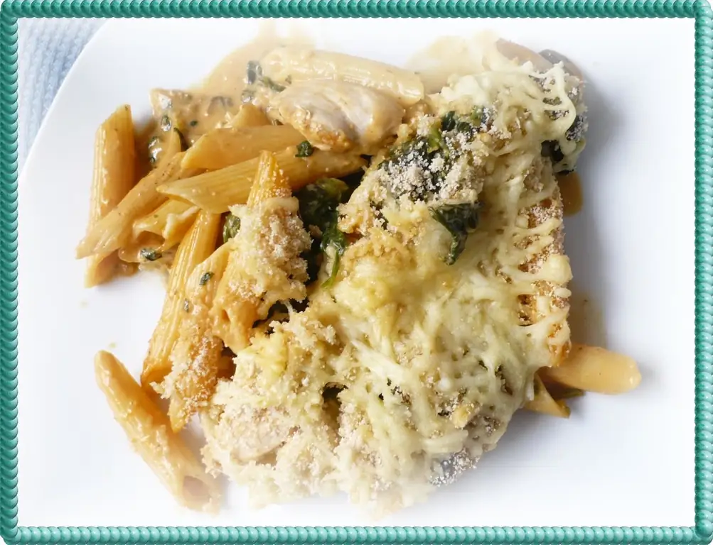 Паста запеканка с курицей