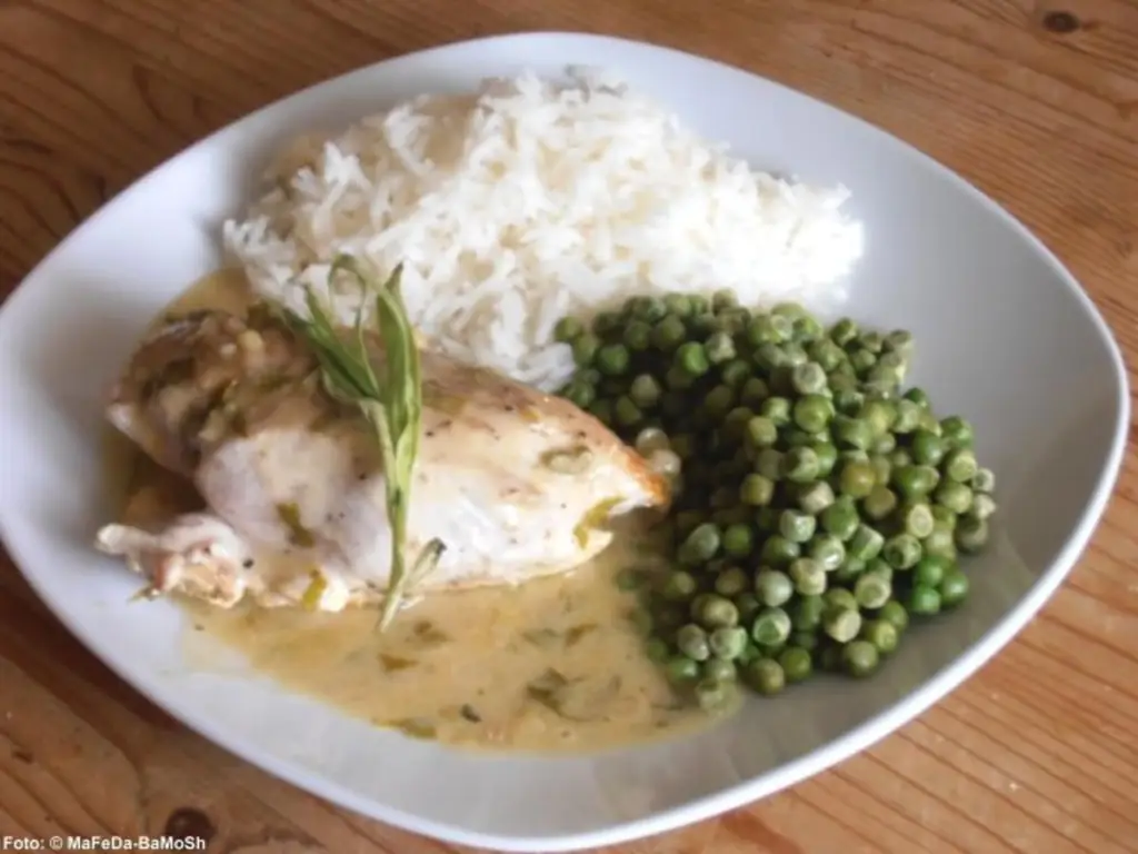 Куриное филе в соусе с травами