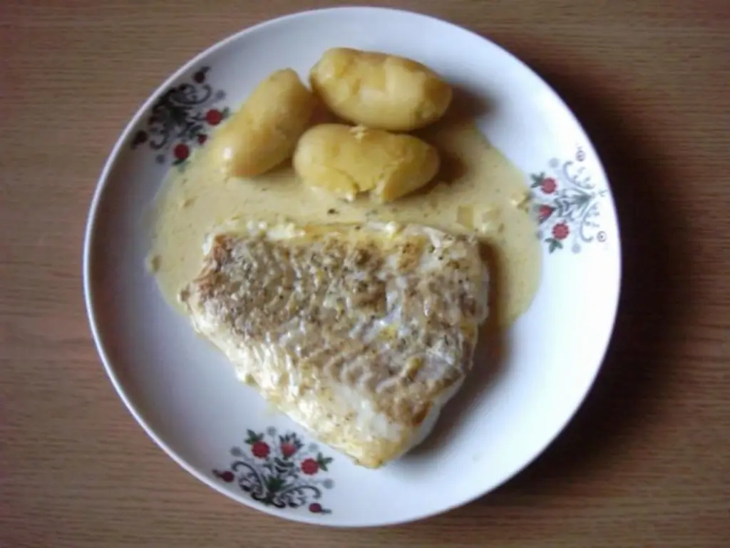 Треска со сливками