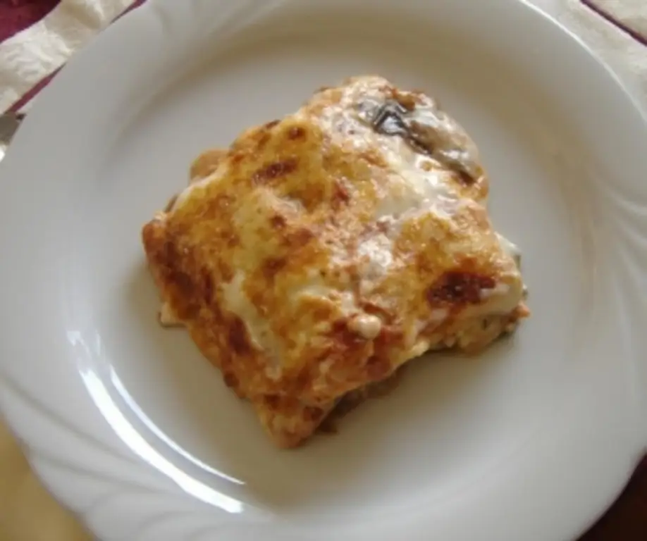 Лазанья с баклажанами и помидорами